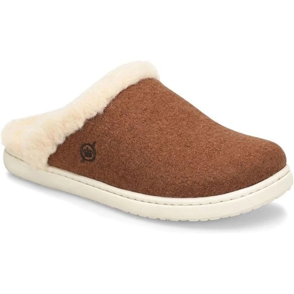 NEW Born Zoe Clogs Slipper Wool Brown Cushioned Women's Size 8 M - Picture 1 of 5